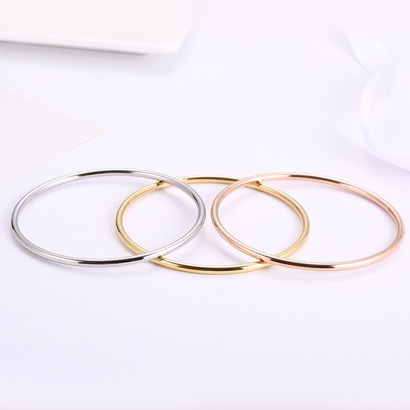 Bertha – Waterproof Gold/Silver Solid Bangle | Bibie™