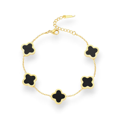 Tapi – Waterproof Clover Enamel Bracelet in Gold