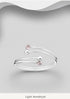 Sterling Silver Toes Ring with Light Amethyst crystal