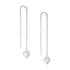 Sterling Silver Threader Earrings with Puffed Heart Charm