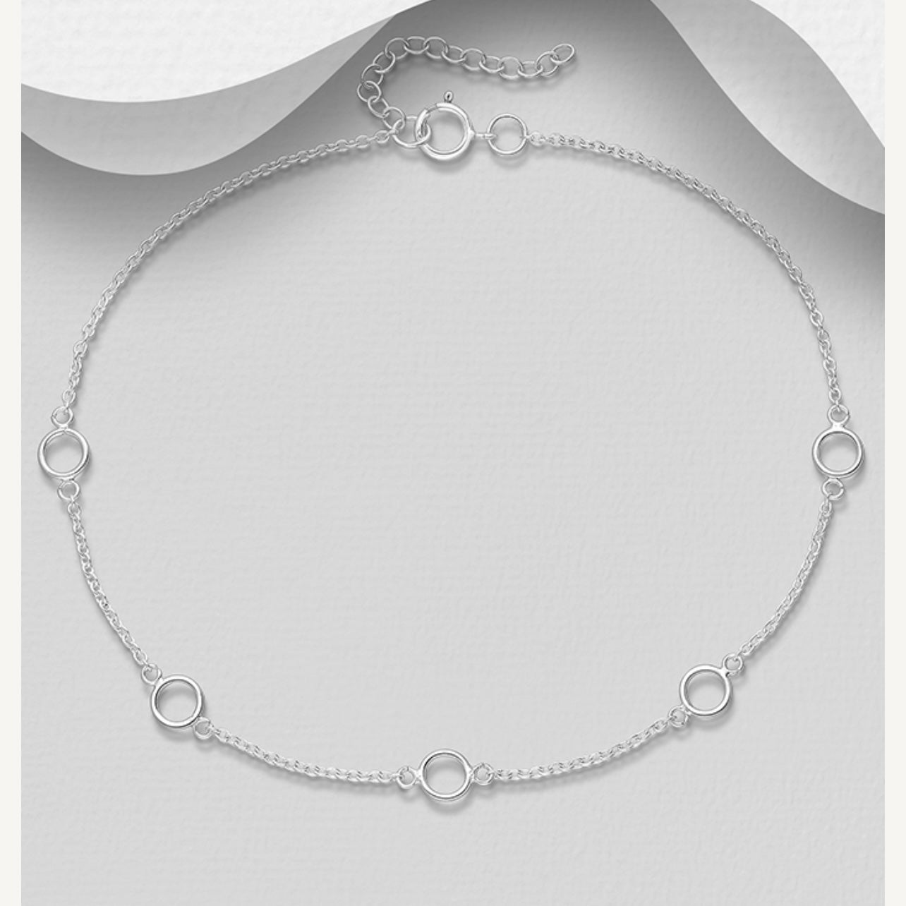 Kiera – Sterling Silver Anklet in Silver or Gold Vermeil | Bibie™