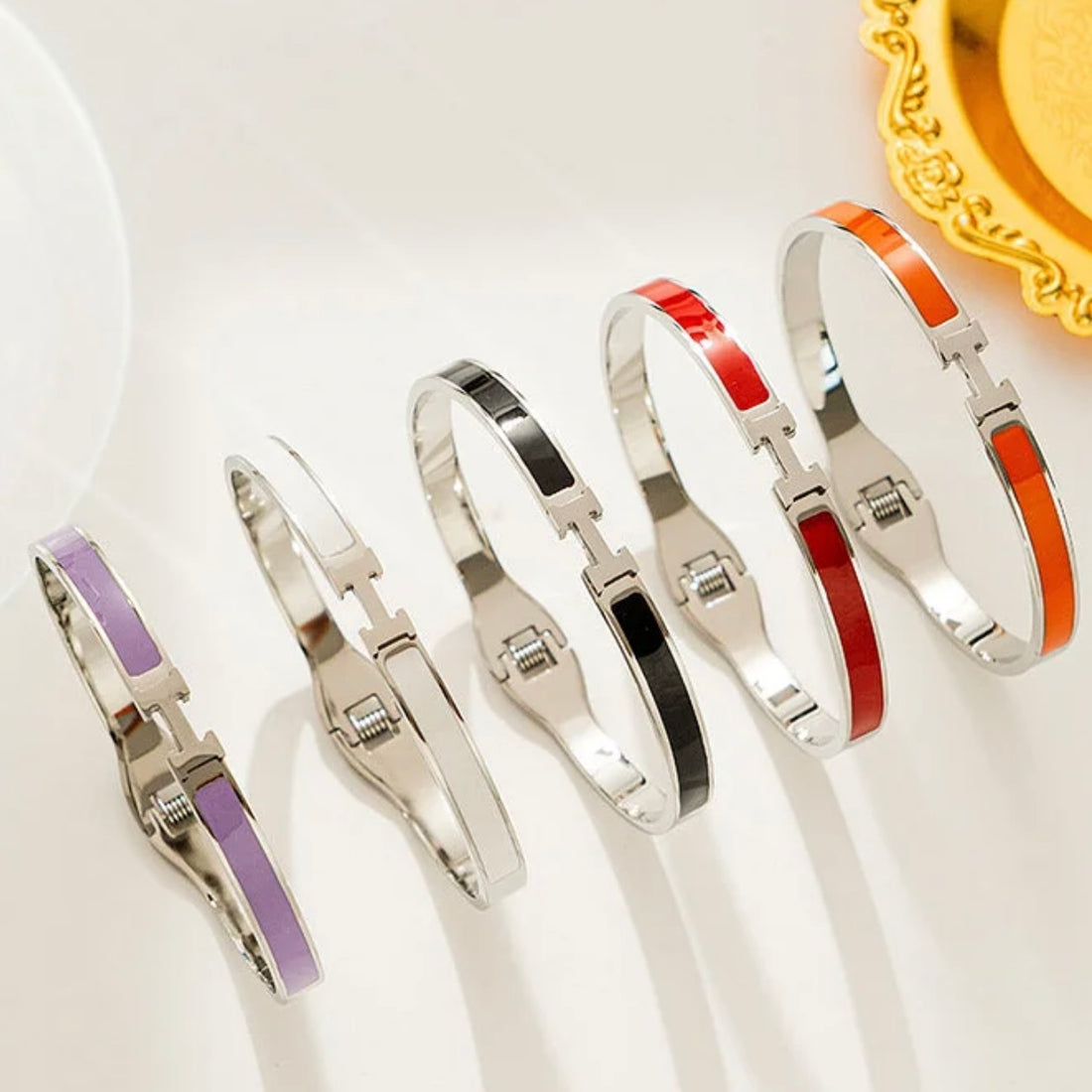 Hann – Waterproof Gold/Silver Solid Bangle | Bibie™