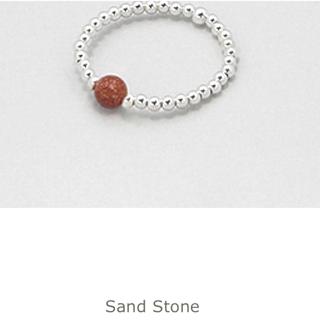 Kerry – Bibie™ Sterling Silver Stretch Ring with Natural Stone