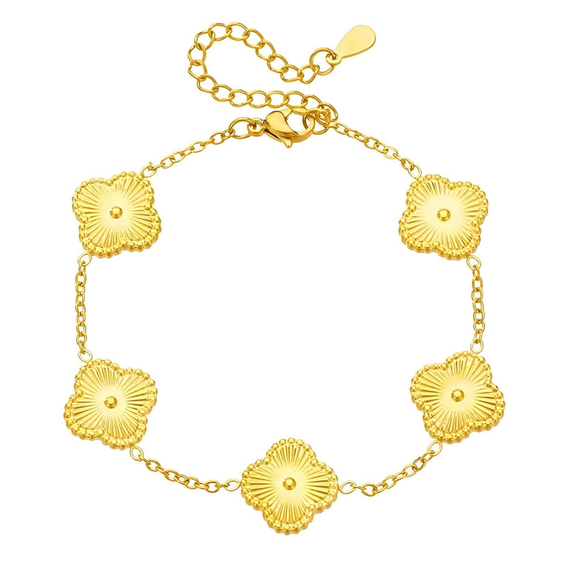 Gabs – Waterproof Clover Enamel Bracelet in Gold | Bibie™