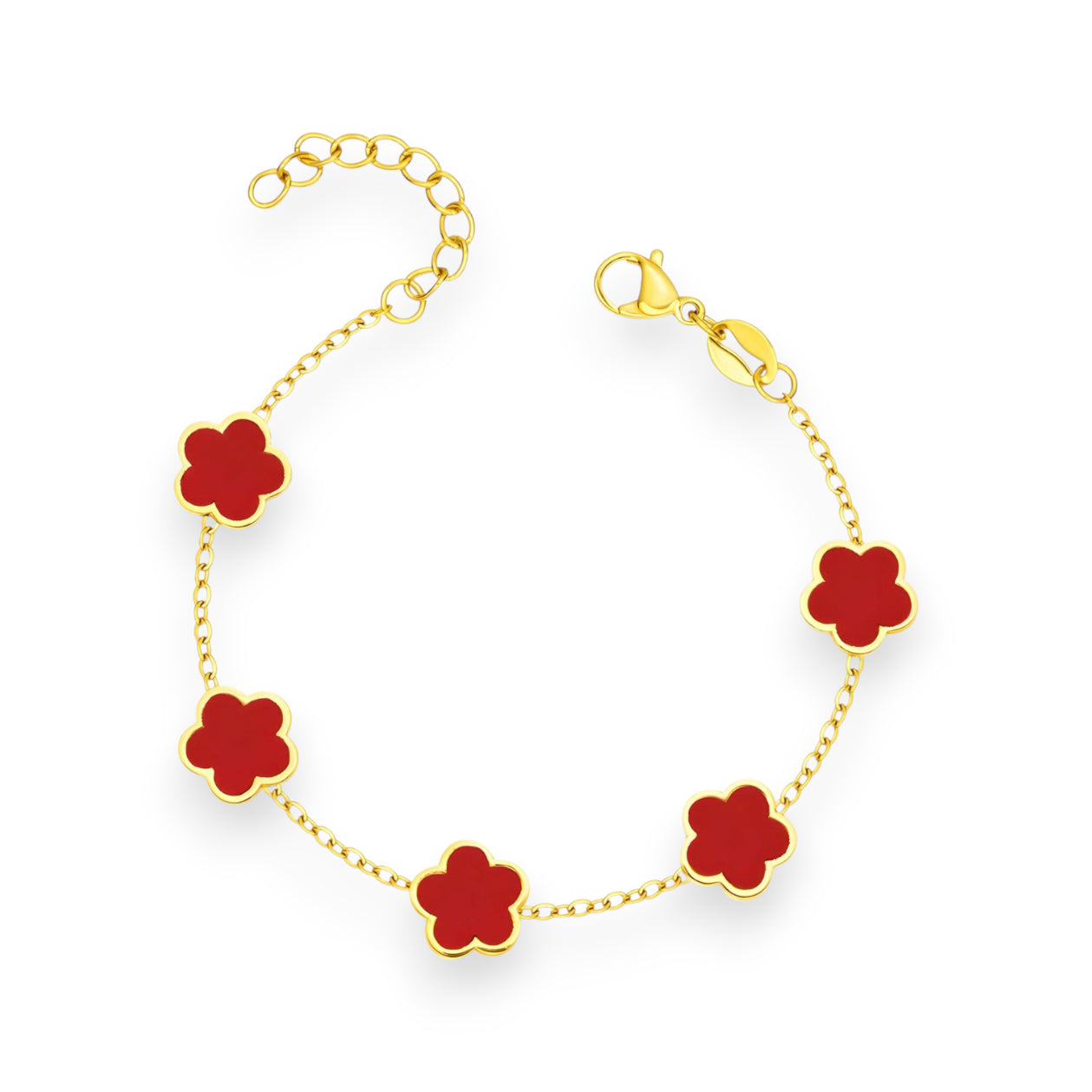 Tapi – Waterproof Clover Enamel Bracelet in Gold