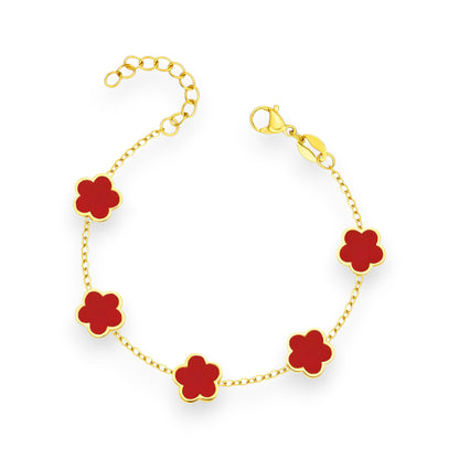 Tapi – Waterproof Clover Enamel Bracelet in Gold