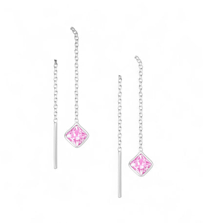Aandi – Sterling Silver CZ Threader Earrings