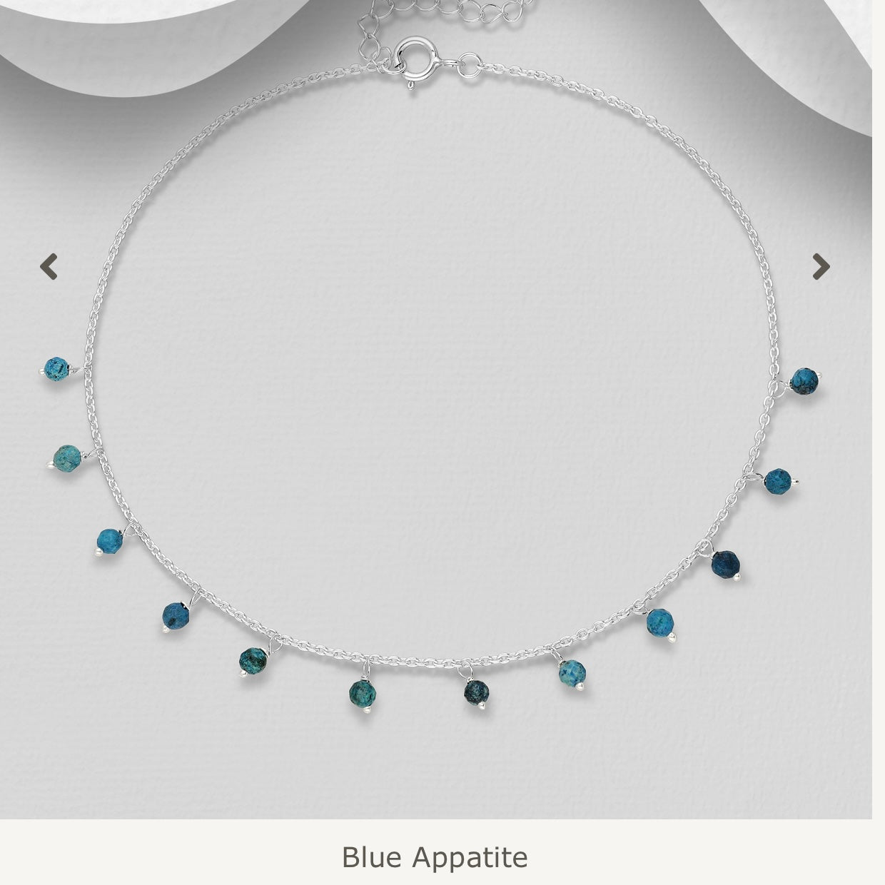 Kiera – Sterling Silver Anklet in Silver or Gold Vermeil | Bibie™