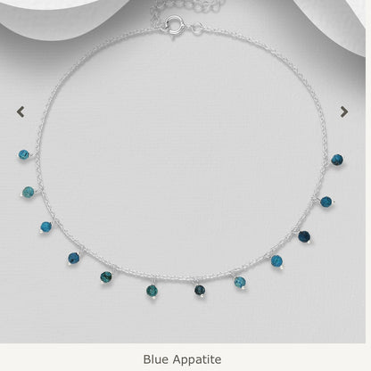Kiera – Sterling Silver Anklet in Silver or Gold Vermeil | Bibie™