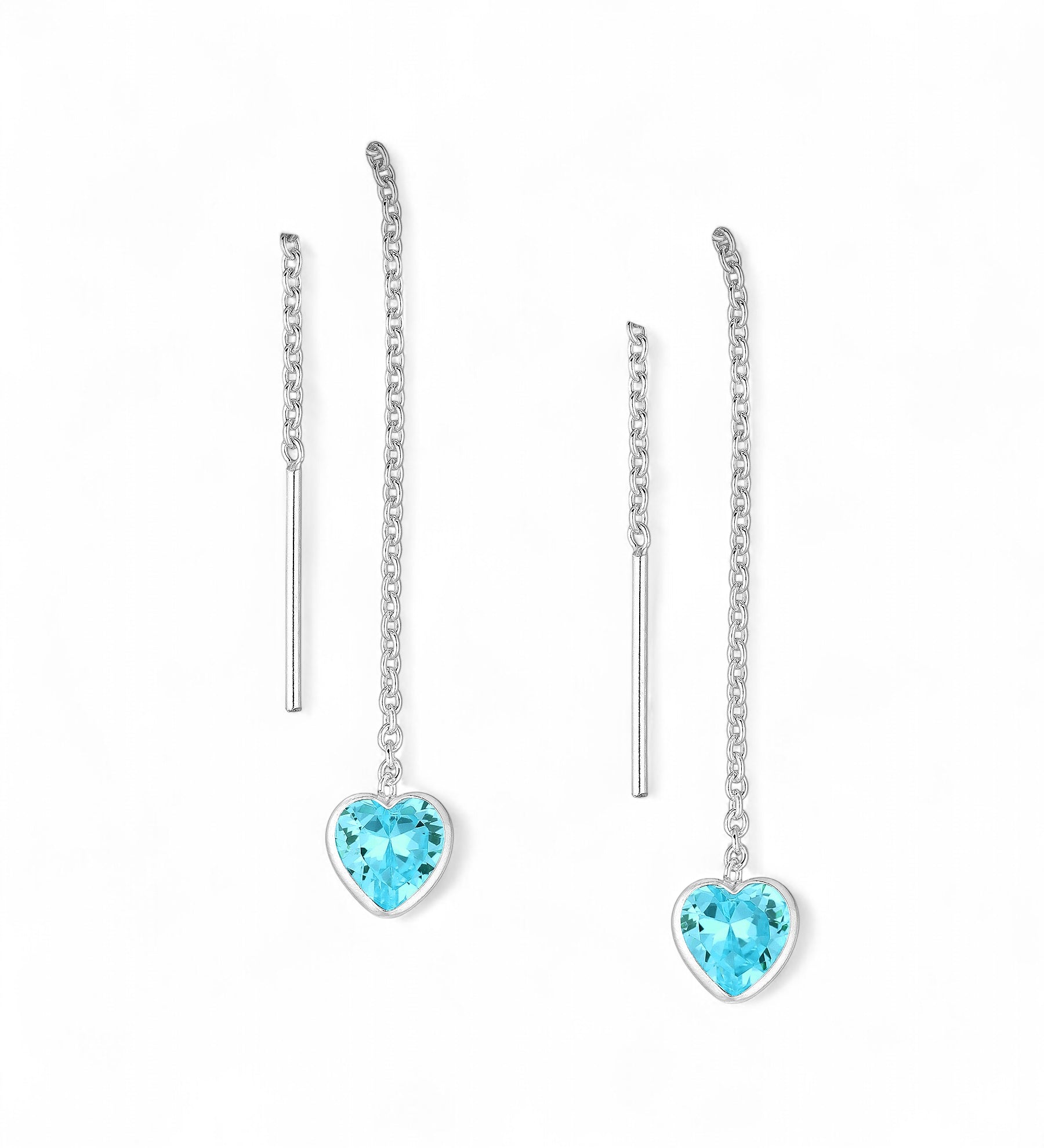 Aandi – Sterling Silver CZ Threader Earrings