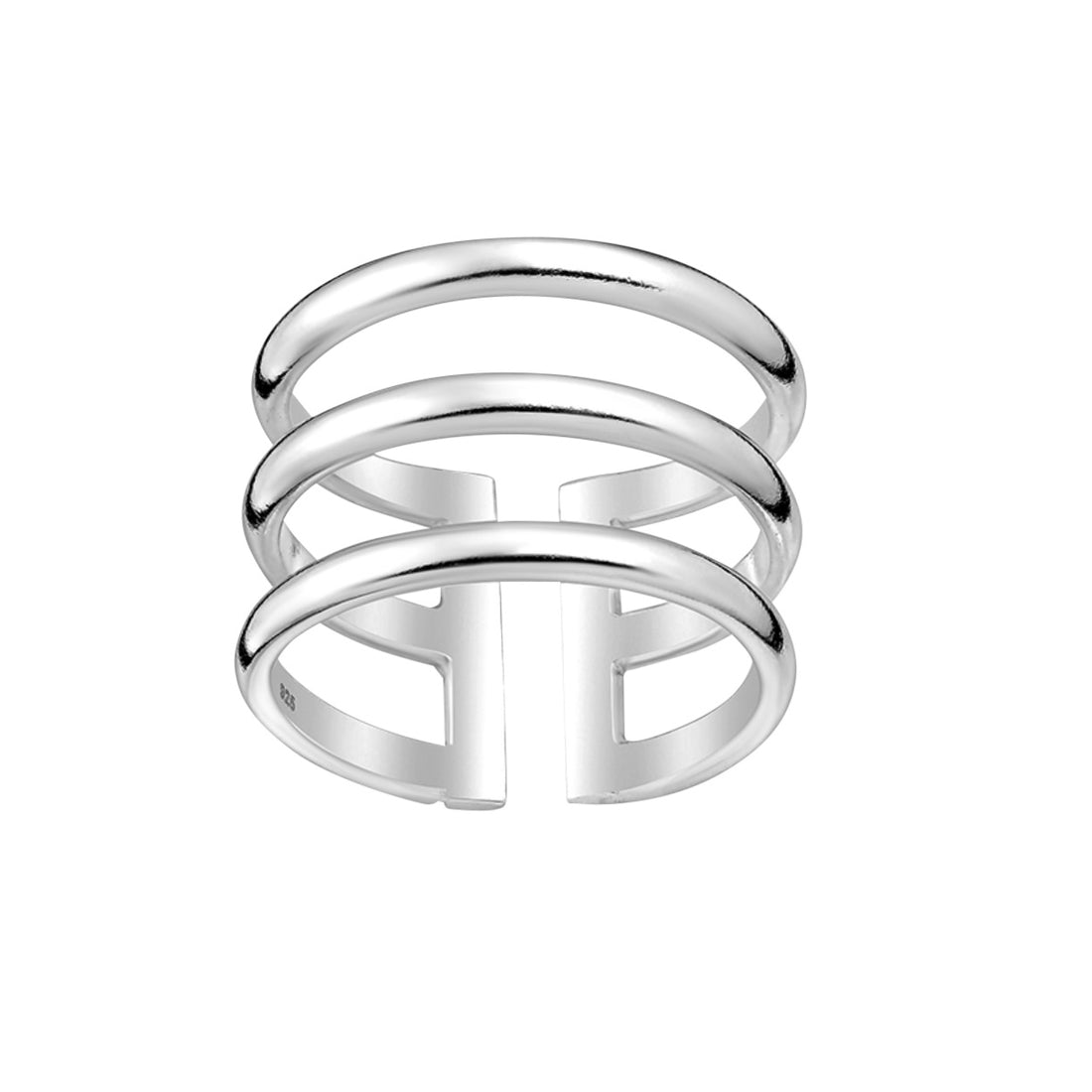 Isabelle – Bibie™ Sterling Silver Adjustable Tiered Statement Ring
