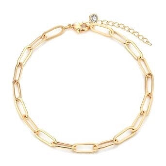 Ellie – Waterproof Paperclip Bracelet in Gold or Silver | Bibie™