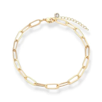 Ellie – Stainless Steel, Anti Tarnish and Waterproof Paperclip Bracelet in Gold or Silver
