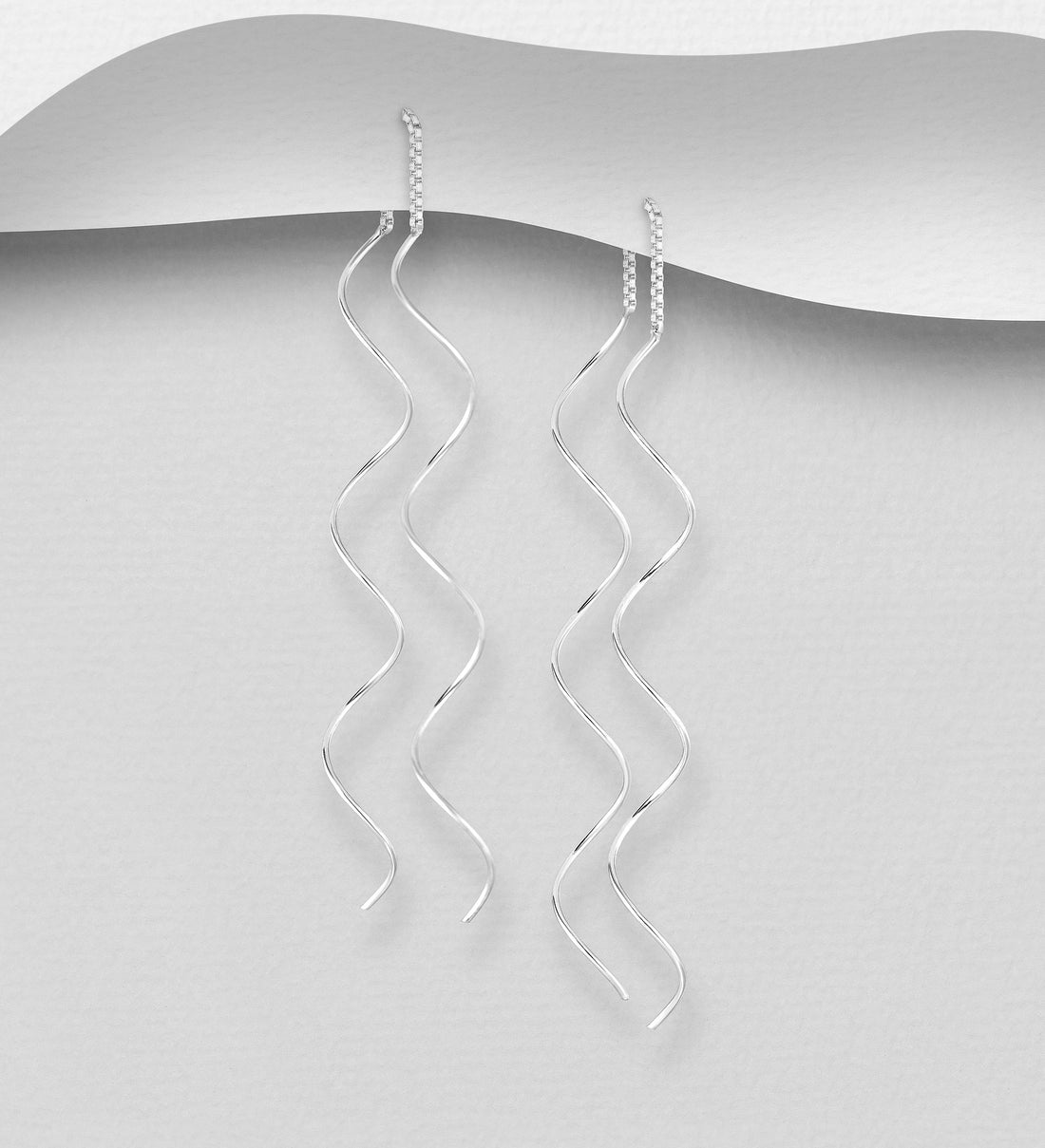 Arie – 925 Sterling Silver Threader Earrings (5cm) | Bibie™