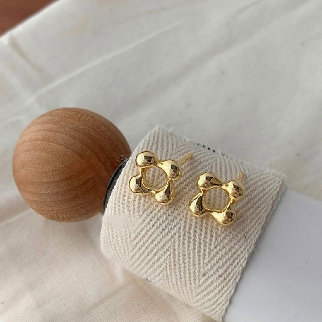 Bibie™ Lola Sterling Silver Four Point Stud Earrings