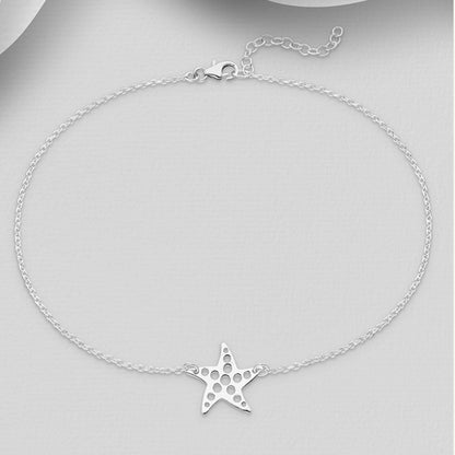 Kiera – Sterling Silver Anklet in Silver or Gold Vermeil | Bibie™