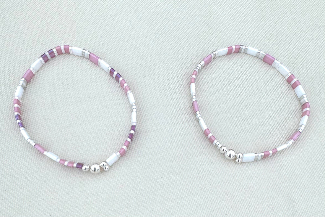 Bibie™ Kiki Sterling Silver & Japanese Tila Bead Bracelet