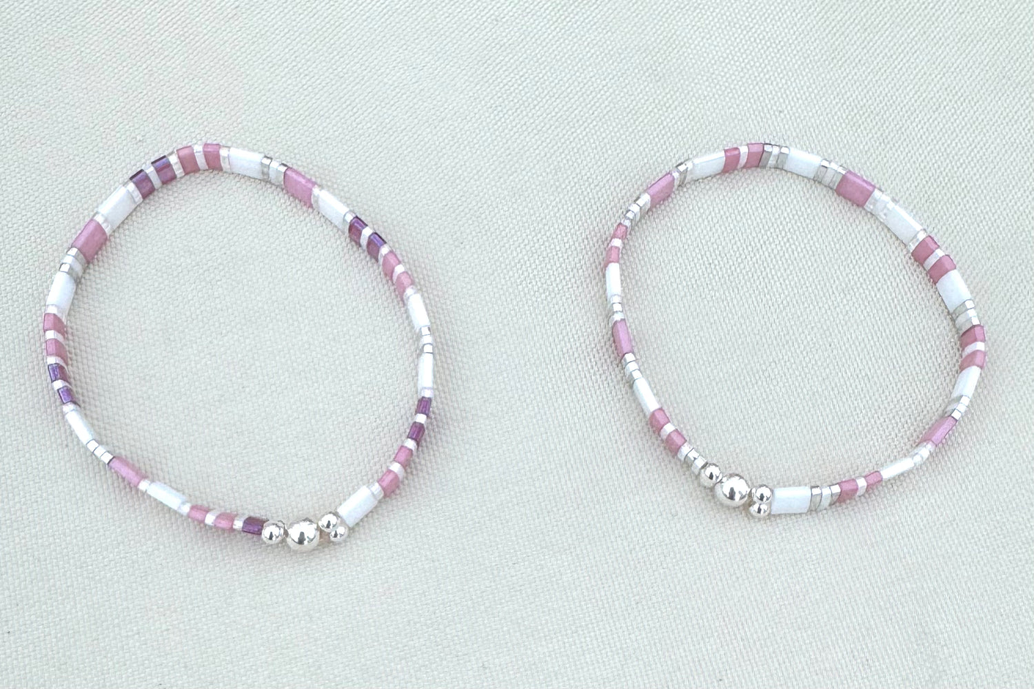 Bibie™ Kiki Sterling Silver &amp; Japanese Tila Bead Bracelet