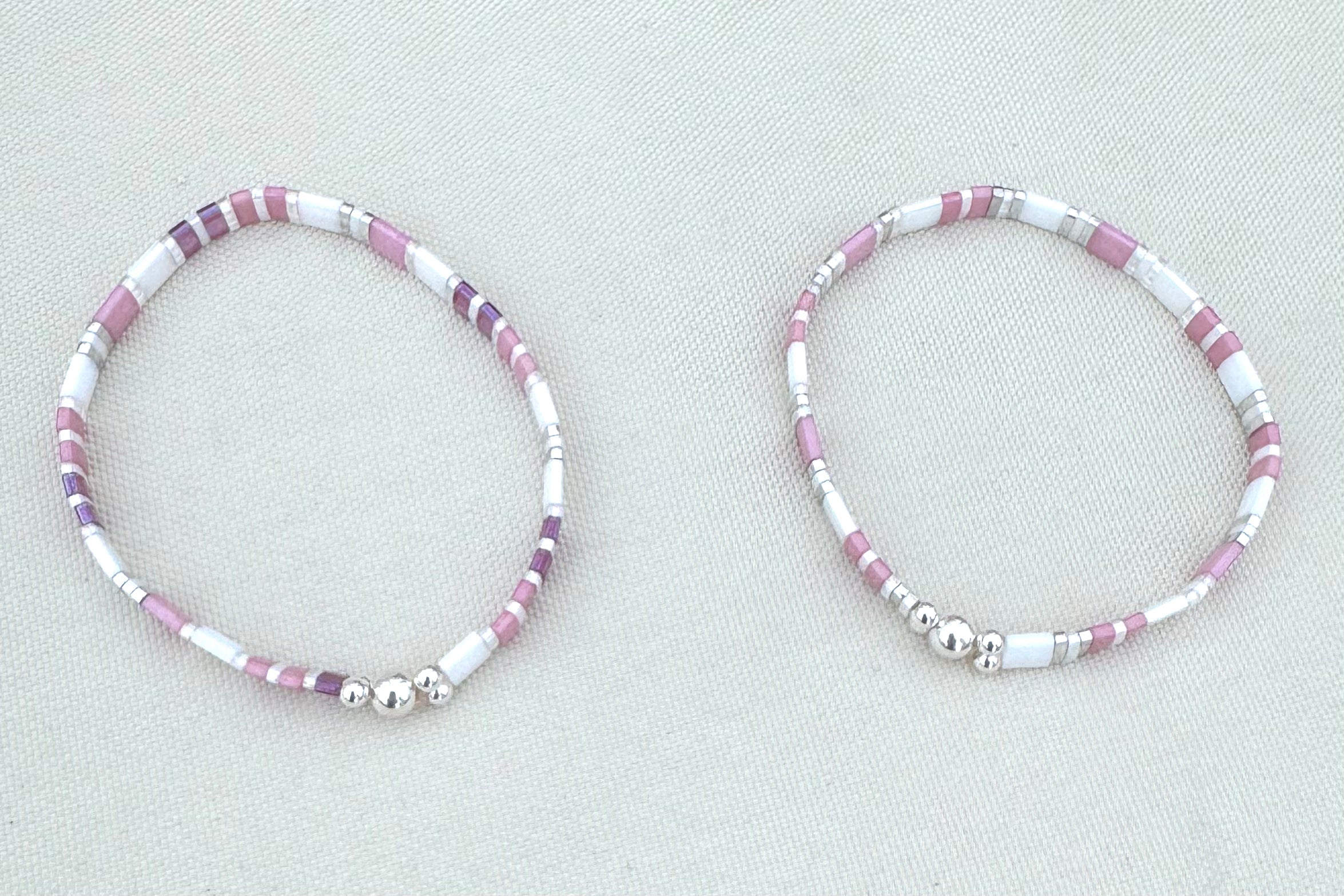 Bibie™ Kiki Sterling Silver &amp; Japanese Tila Bead Bracelet