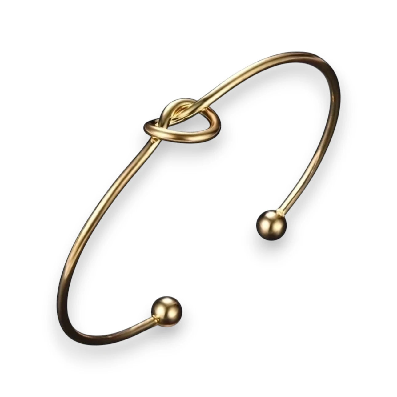 Ditsy – Waterproof Stainless Steel Knot Bangle (Gold or Silver)