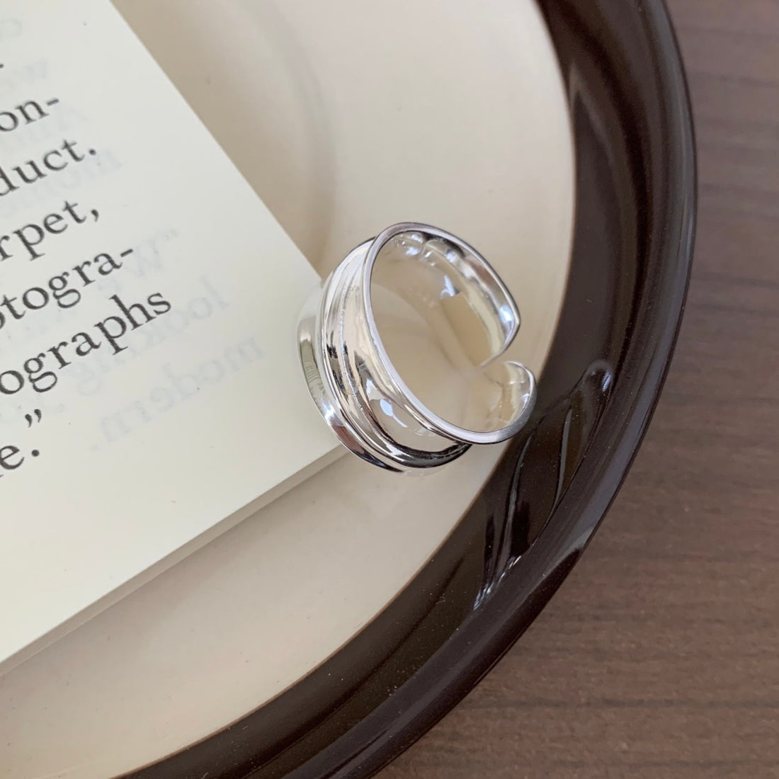 Silver Statement Adjustable Ring