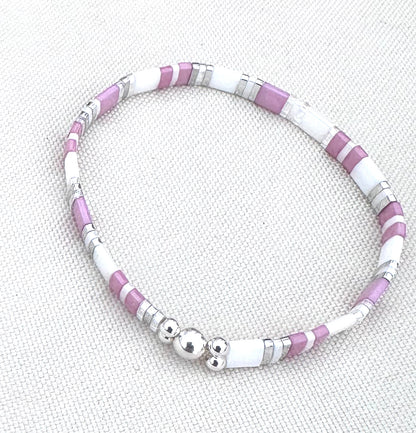 Bibie™ Kira Sterling Silver &amp; Natural Stone Anklet