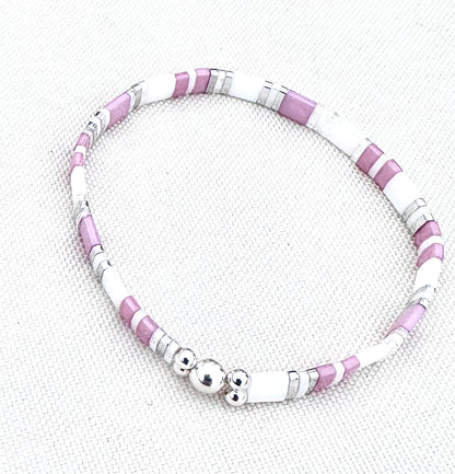 Bibie™ Kira Sterling Silver &amp; Natural Stone Anklet