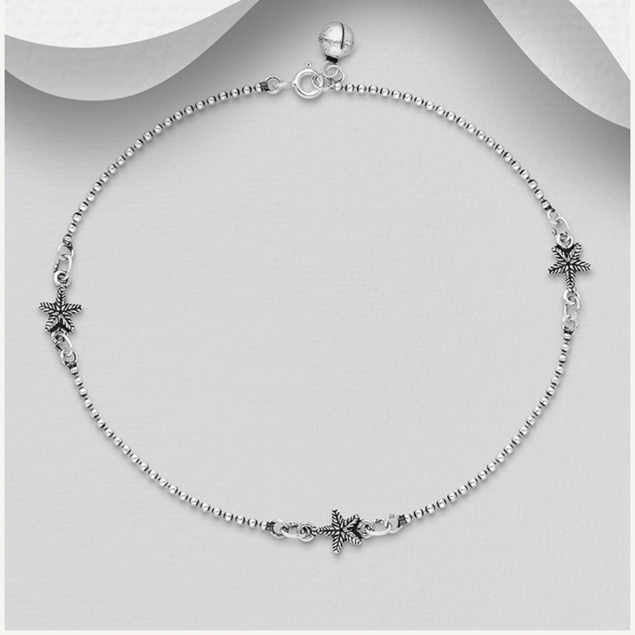 Kiera – Sterling Silver Anklet in Silver or Gold Vermeil | Bibie™