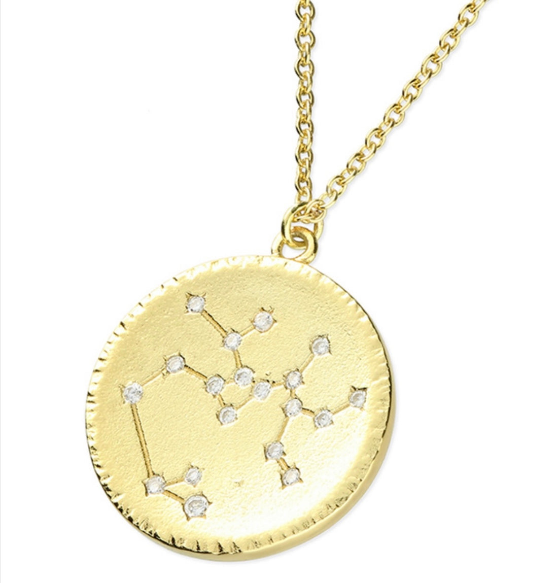 Beverley – Sterling Silver Zodiac Constellation Necklace with Satin Finish