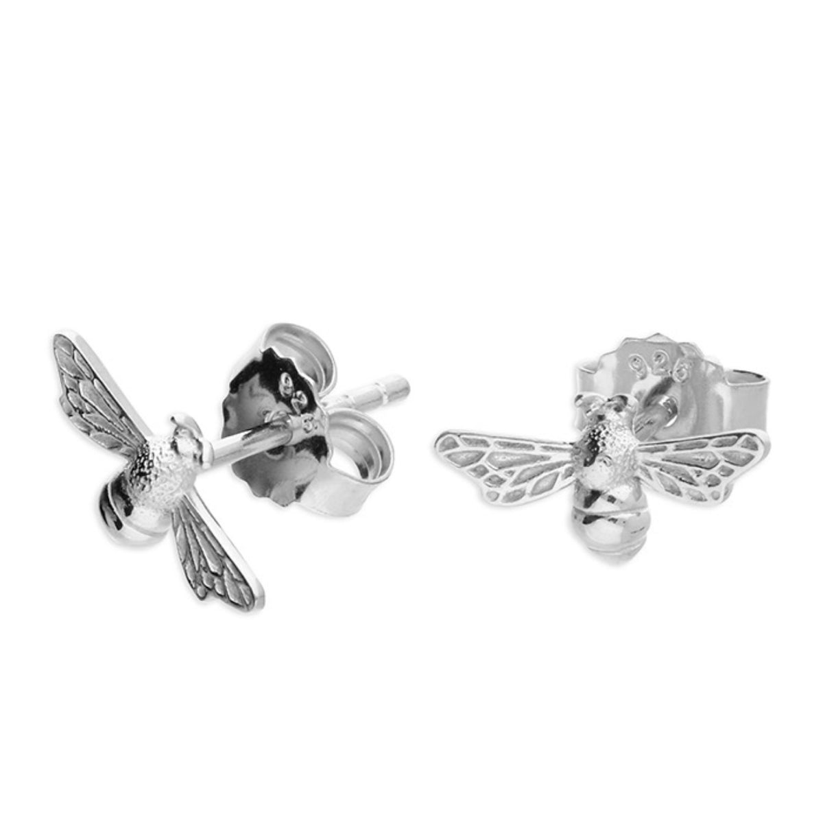 Bibi Sterling Silver 3D Bee Earrings