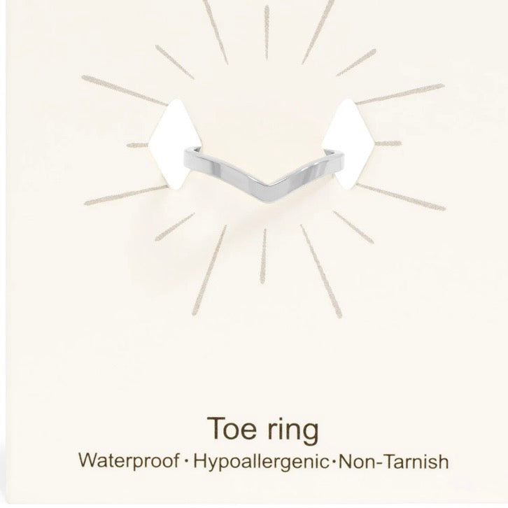 Waterproof Stainless Steel Toe Rings|Minimalist Jewellery