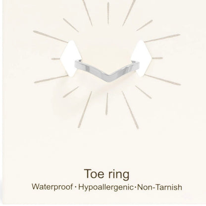 Waterproof Stainless Steel Toe Rings|Minimalist Jewellery