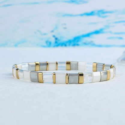 Sterling Silver Tila Bead Bracelet