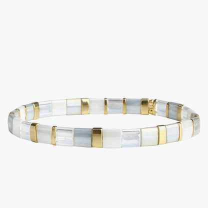 Sterling Silver Tila Bead Bracelet