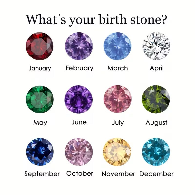 Sterling Silver Birthstone Earrings UK Stud Jewellery Gifts | Bibie