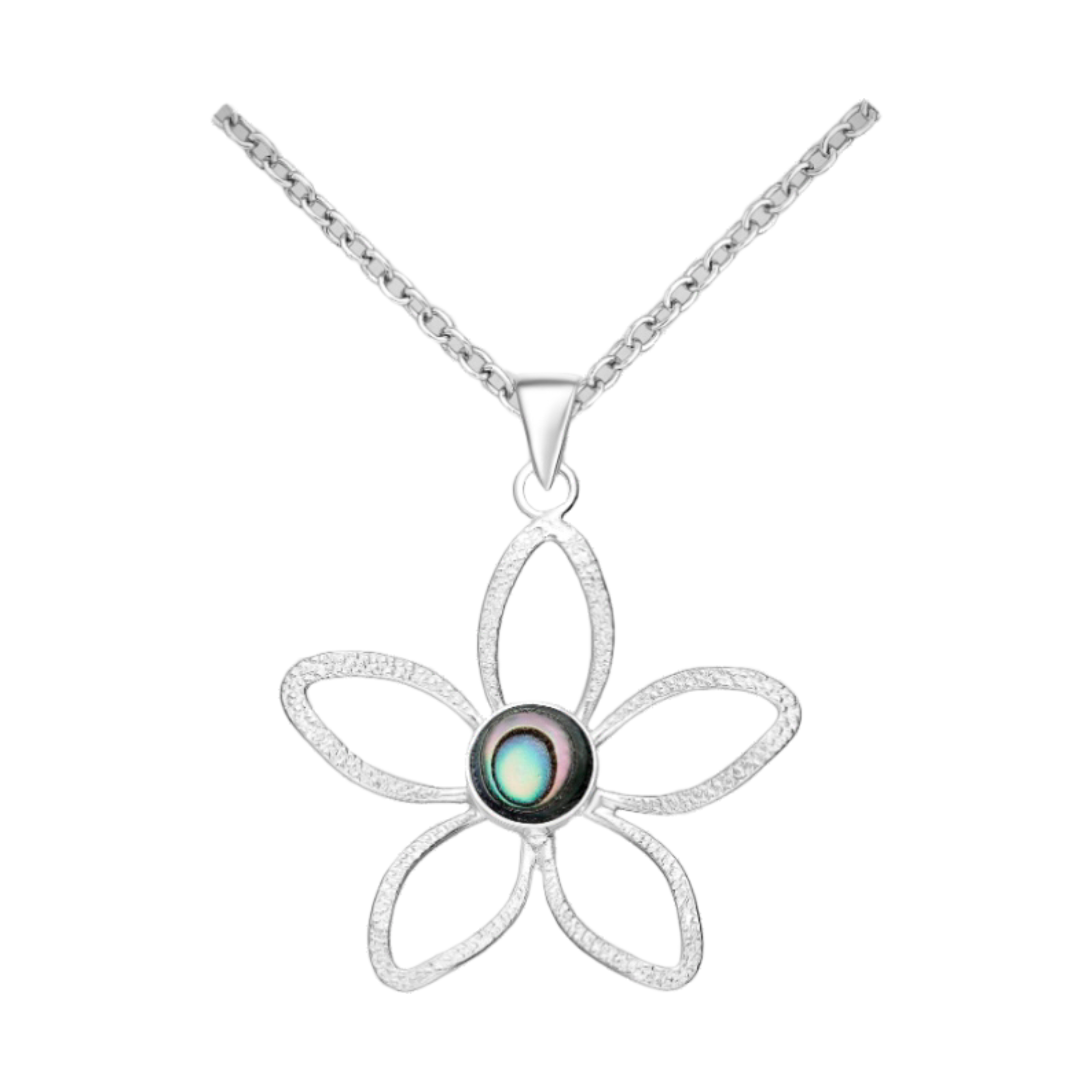 Sterling Silver Daisy Flower Pendant Necklace for Women