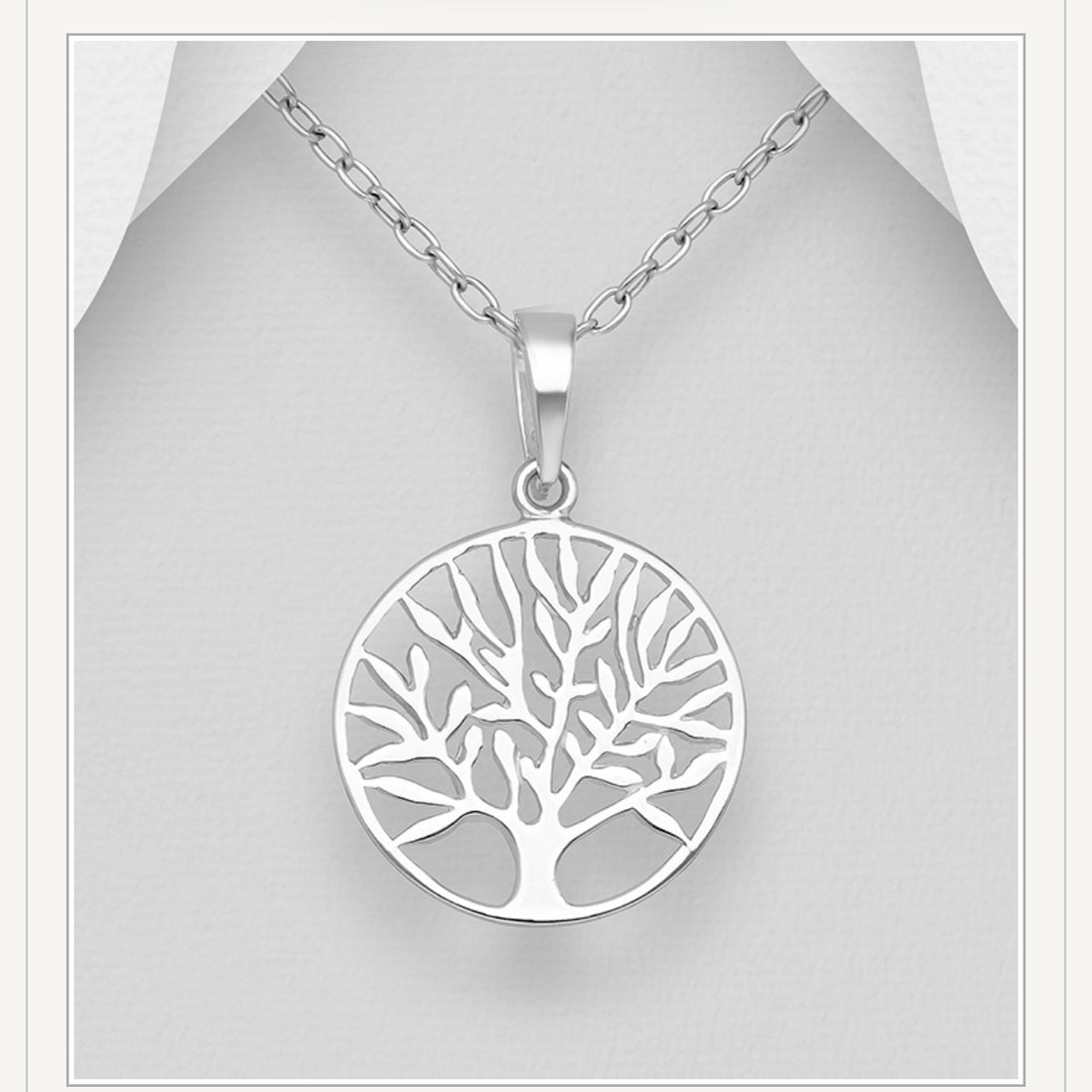 Bibie™ Lila Sterling Silver Tree of Life Pendant Necklace – Symbol of Growth & Strength