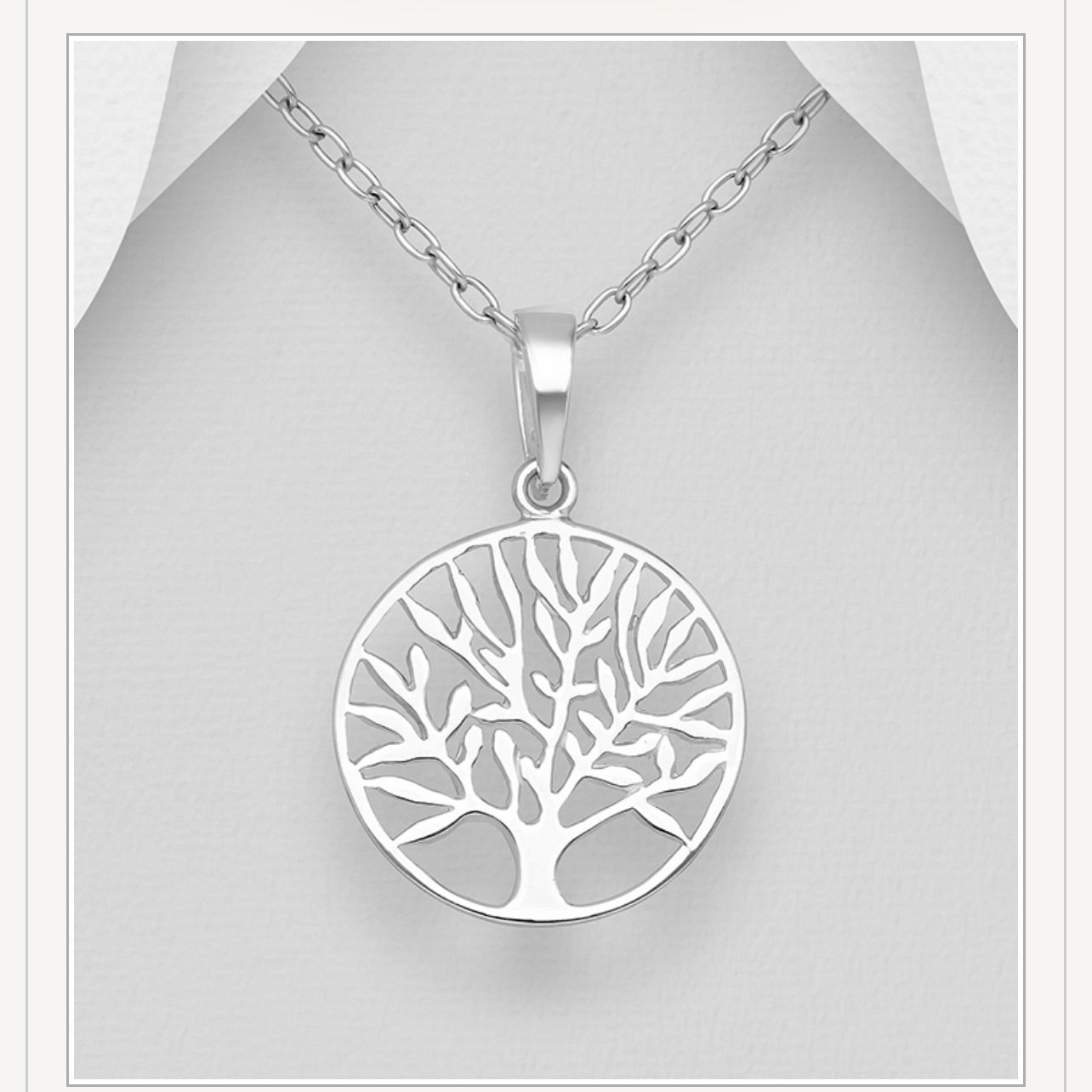 Bibie™ Lila Sterling Silver Tree of Life Pendant Necklace – Symbol of Growth &amp; Strength